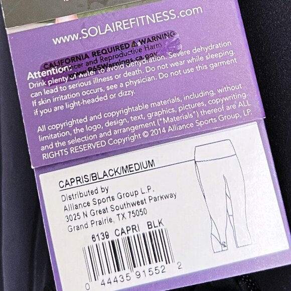 Solaire Athletic Compression Workout Capris Pants - Picture 7 of 7
